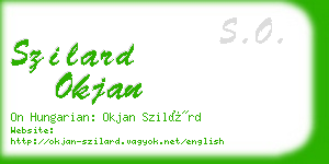 szilard okjan business card
